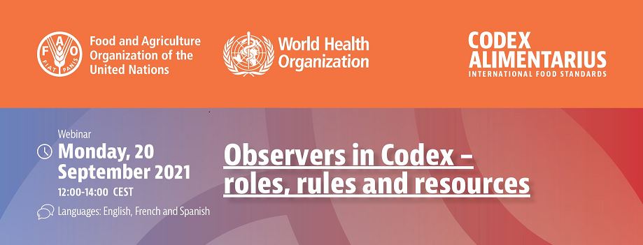 Seminario web “Los Observadores del Codex- roles, normas y recursos”