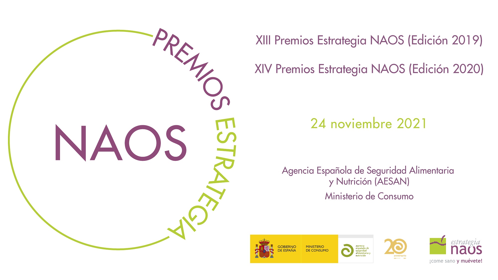 Entrega de los XIII y XIV Premios Estrategia NAOS de la AESAN