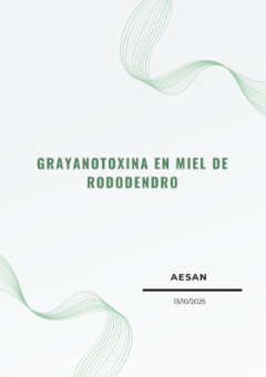 GRAYANOTOXINA EN MIEL DE RODODENDRO