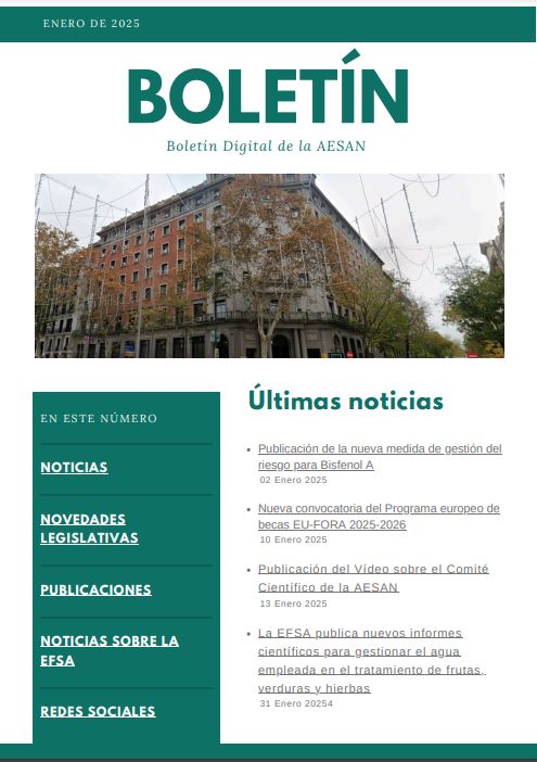 Boletin digital AESAN enero 2025  (pdf)