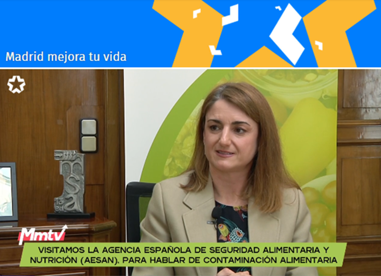 Entrevista a la Directora ejecutiva de la AESAN, Ana María López-Santacruz, en el programa Madrid mejora tu vida de Telemadrid. Minuto 2:00. 7.06.2025