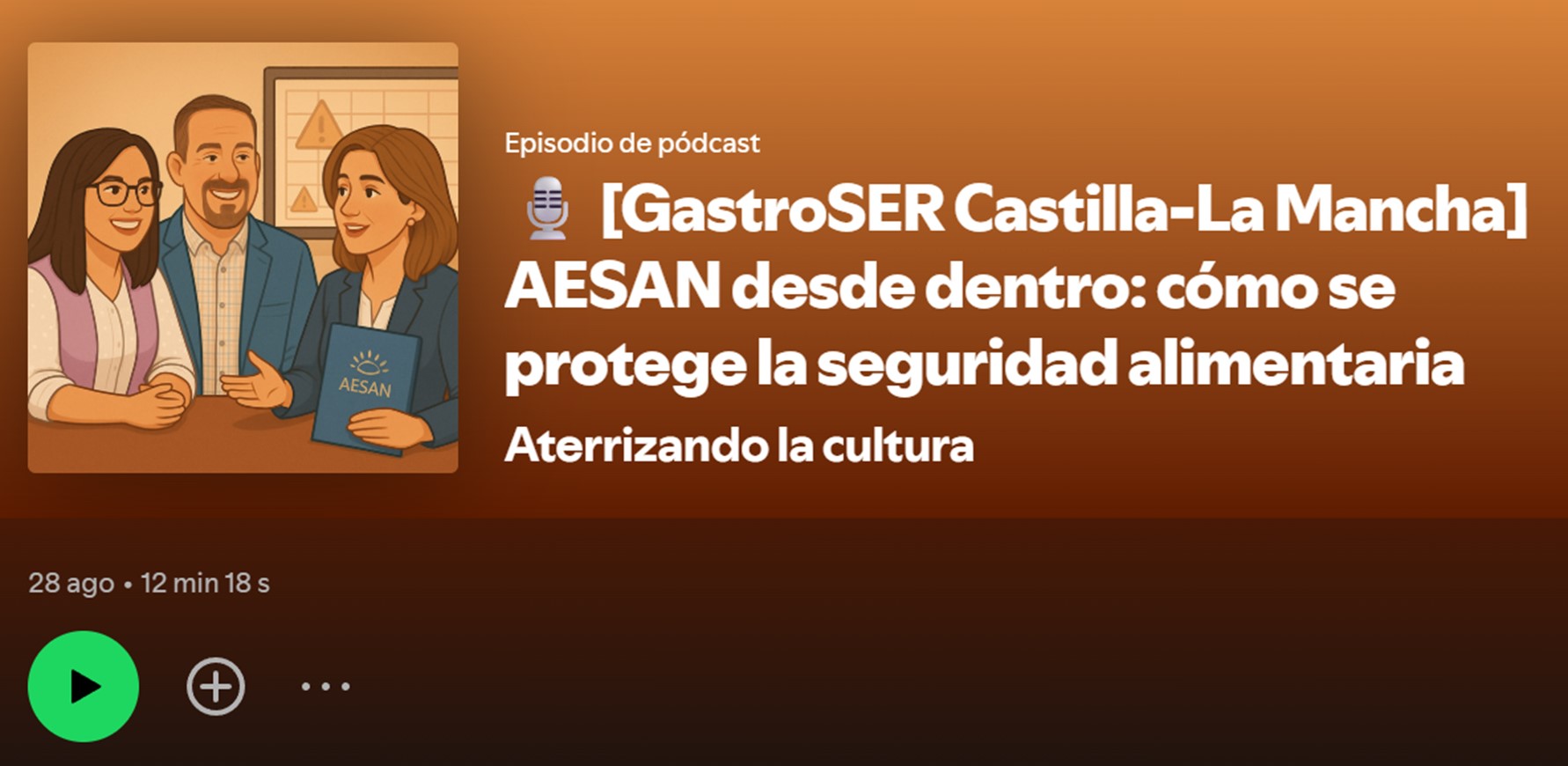 Intervención de la Directora ejecutiva de la AESAN, Ana López- Santacruz, en el programa de la Cadena SER de Castilla La Mancha “Gastro SER Castilla La Mancha”. 28.08.2025
