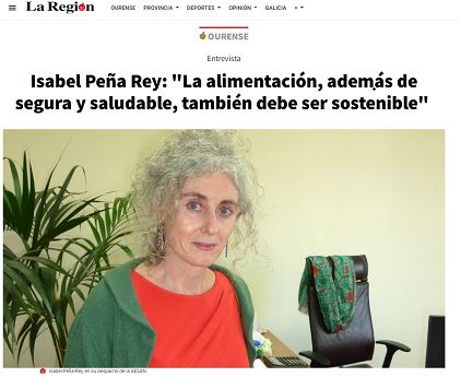 Entrevista a la Directora Ejecutiva de la AESAN en el periódico La Región de Ourense. 14.03.2021