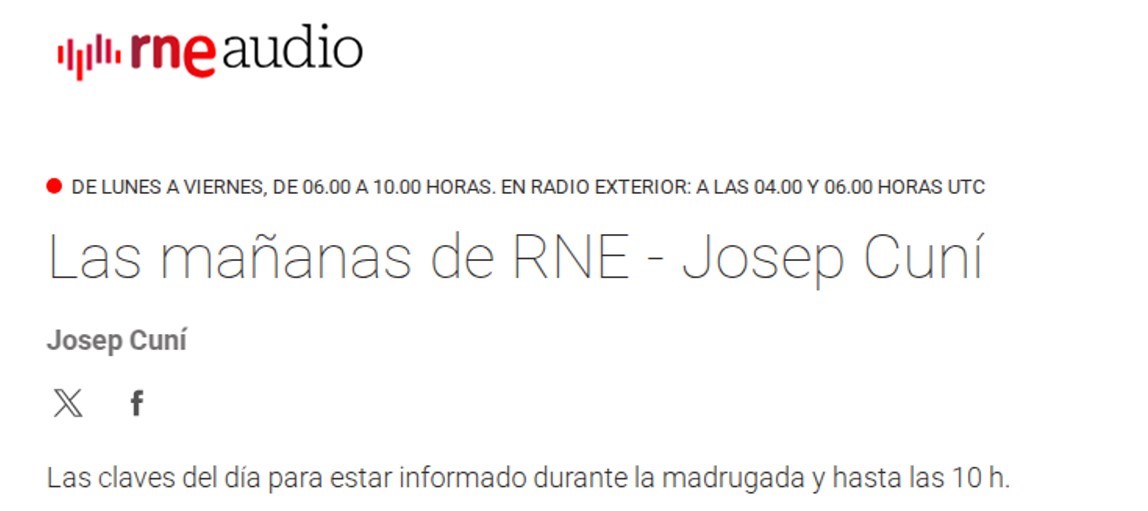 Entrevista a la Subdirectora General de Nutrición de la AESAN, Almudena Rollán, en las Mañanas de RNE por la Semana de la concienciación sobre el consumo de sal. Minuto - 42:46. 19.05.2025