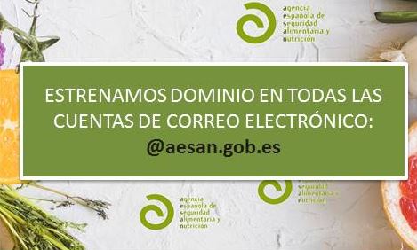 La AESAN estrena nuevo dominio de correo electrónico @aesan.gob.es