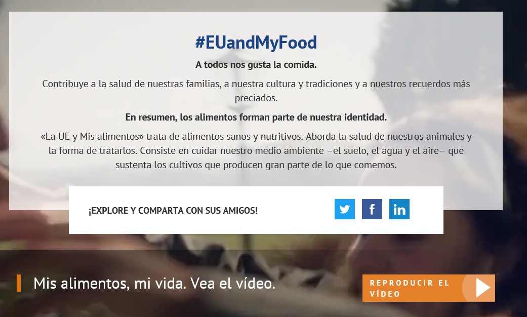 Campaña EUandMyFood