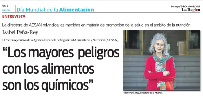 Entrevista a la Directora Ejecutiva Isabel Peña-Rey en el periódico La Región. 15.10.2023