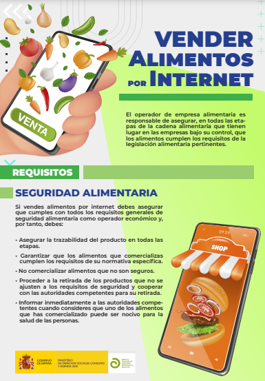 Vender alimentos por internet